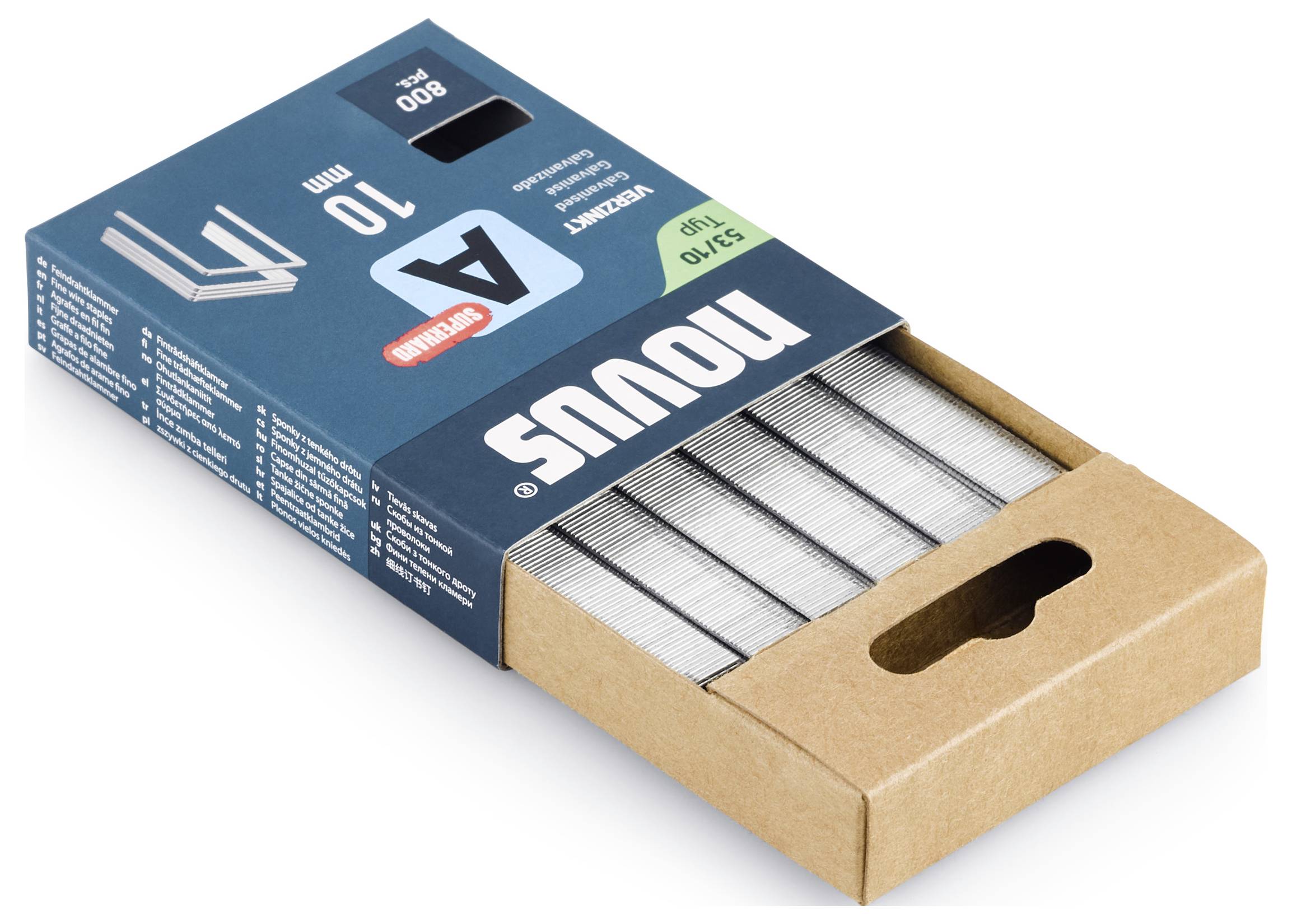 Novus Tools 042-0778 Feindrahtklammern Typ 53 800 St. Abmessungen (L x B) 10mm x 11.3mm