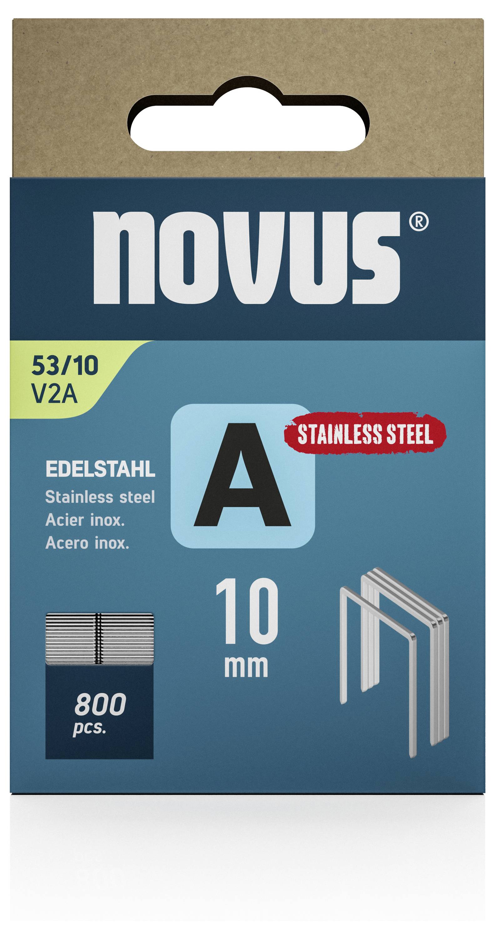 Novus Tools 042-0779 Feindrahtklammern Typ 53 800 St. Abmessungen (L x B) 10mm x 11.3mm