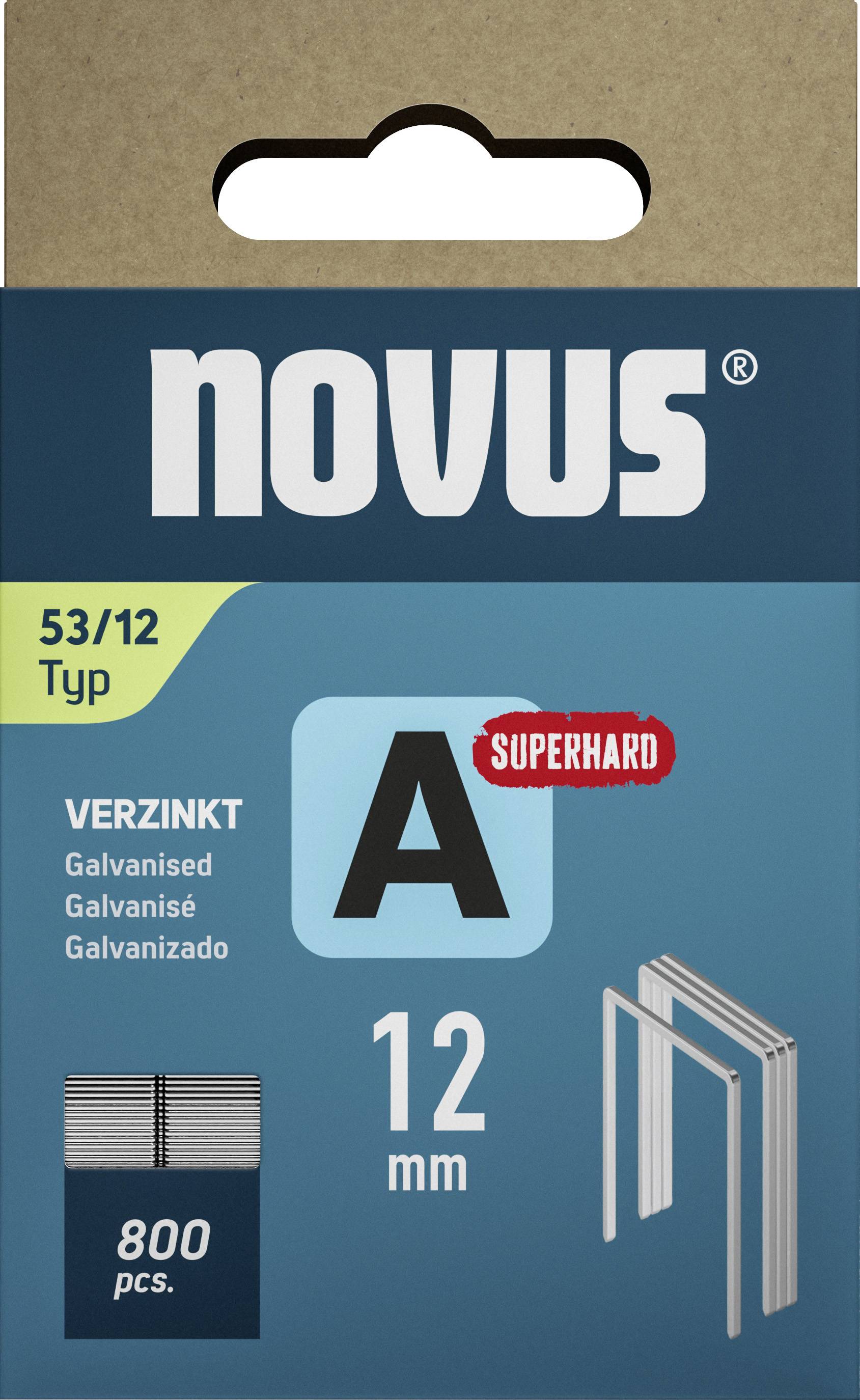 Novus Tools 042-0780 Feindrahtklammern Typ 53 800 St. Abmessungen (L x B) 12mm x 11.3mm