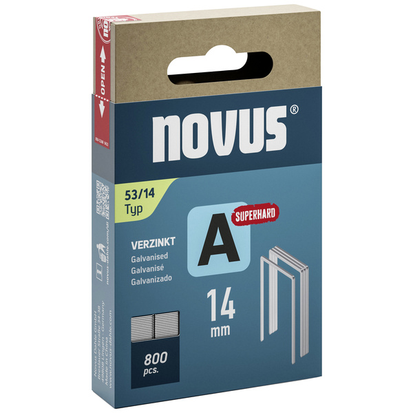 Novus Tools 042-0781 Feindrahtklammern Typ 53 800 St. Abmessungen (L x B) 14mm x 11.3mm