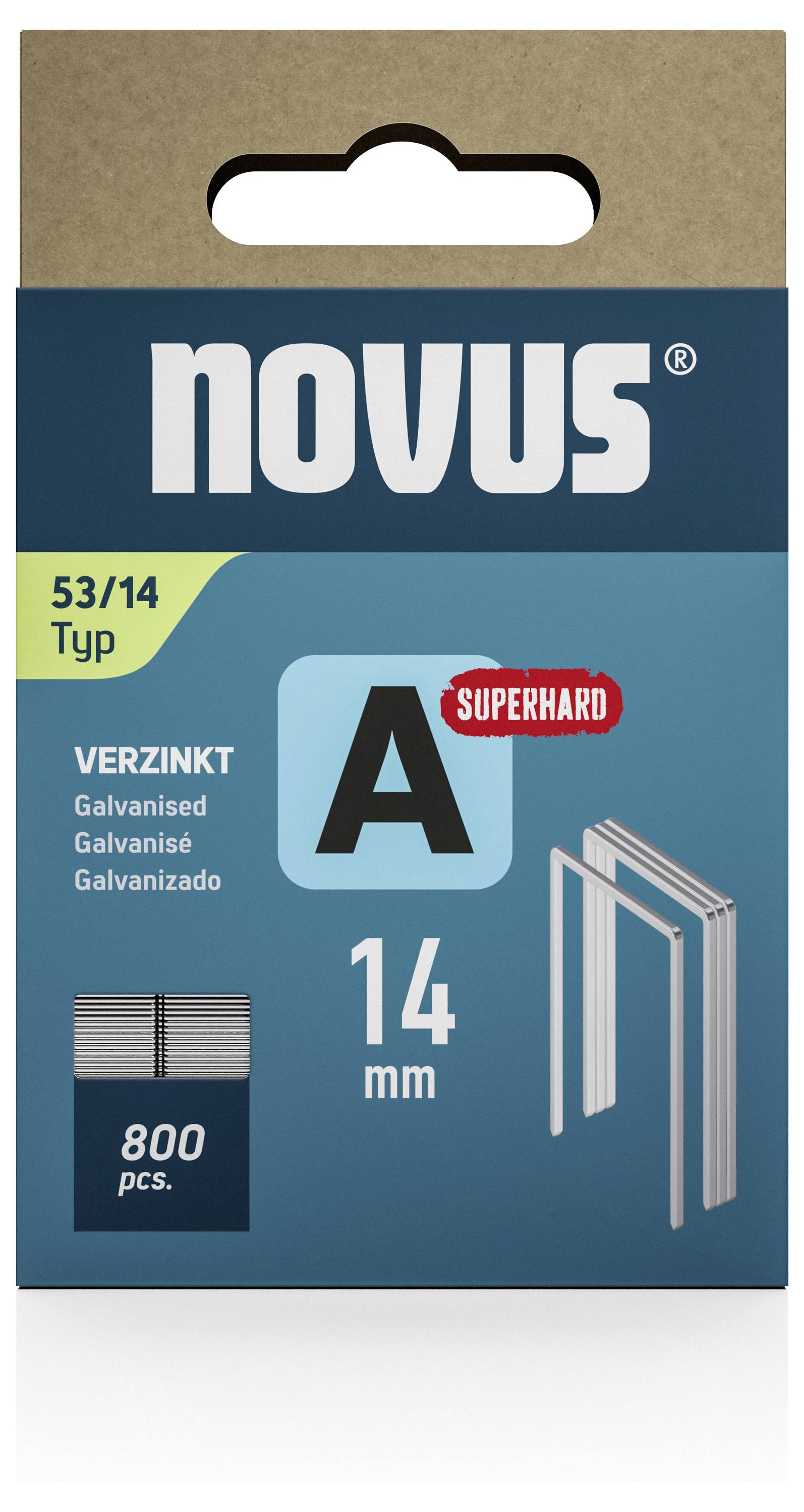Novus Tools 042-0781 Feindrahtklammern Typ 53 800 St. Abmessungen (L x B) 14 mm x 11.3 mm