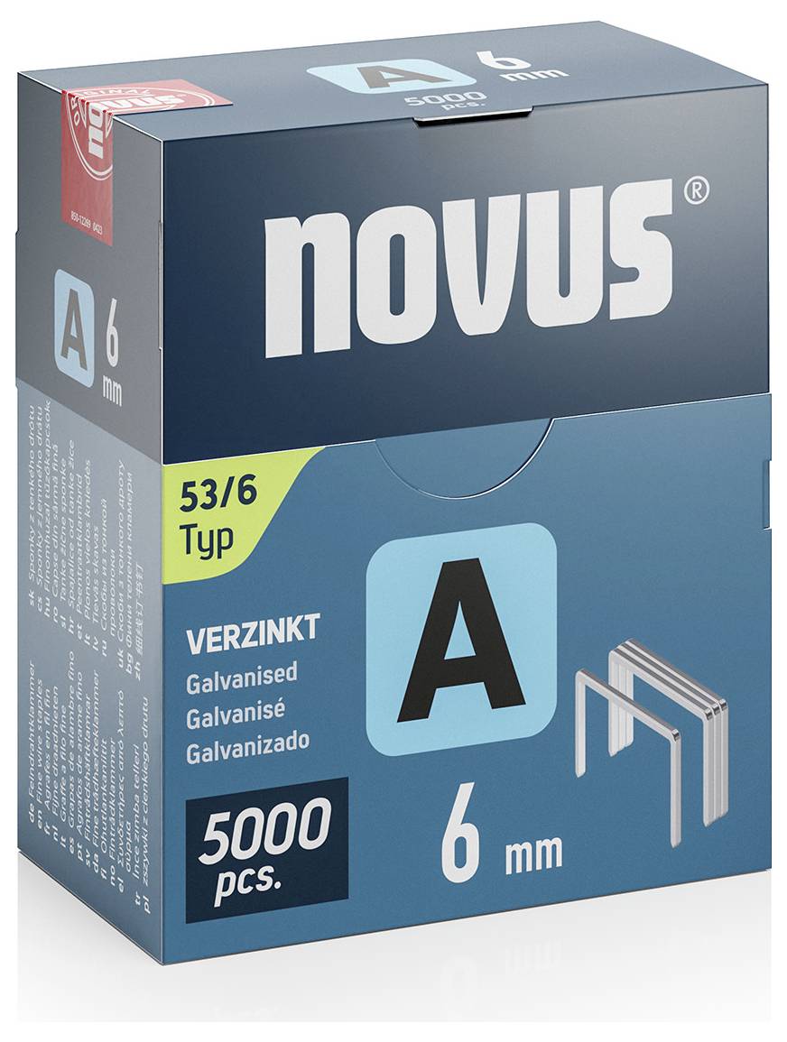 Novus Tools 042-0761 Feindrahtklammern Typ 53 5000 St. Abmessungen (L x B) 6 mm x 11.3 mm