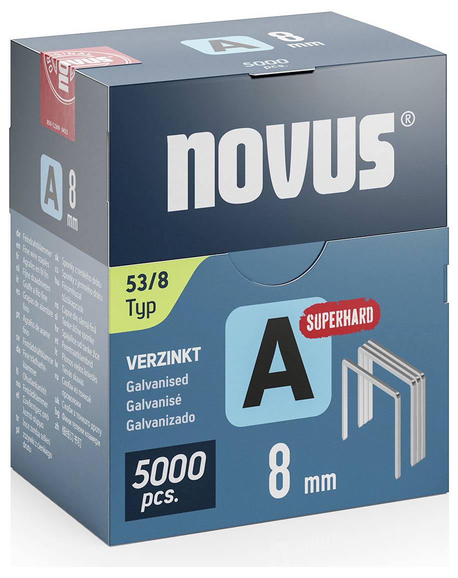 Novus Tools 042-0762 Feindrahtklammern Typ 53 5000 St. Abmessungen (L x B) 8mm x 11.3mm