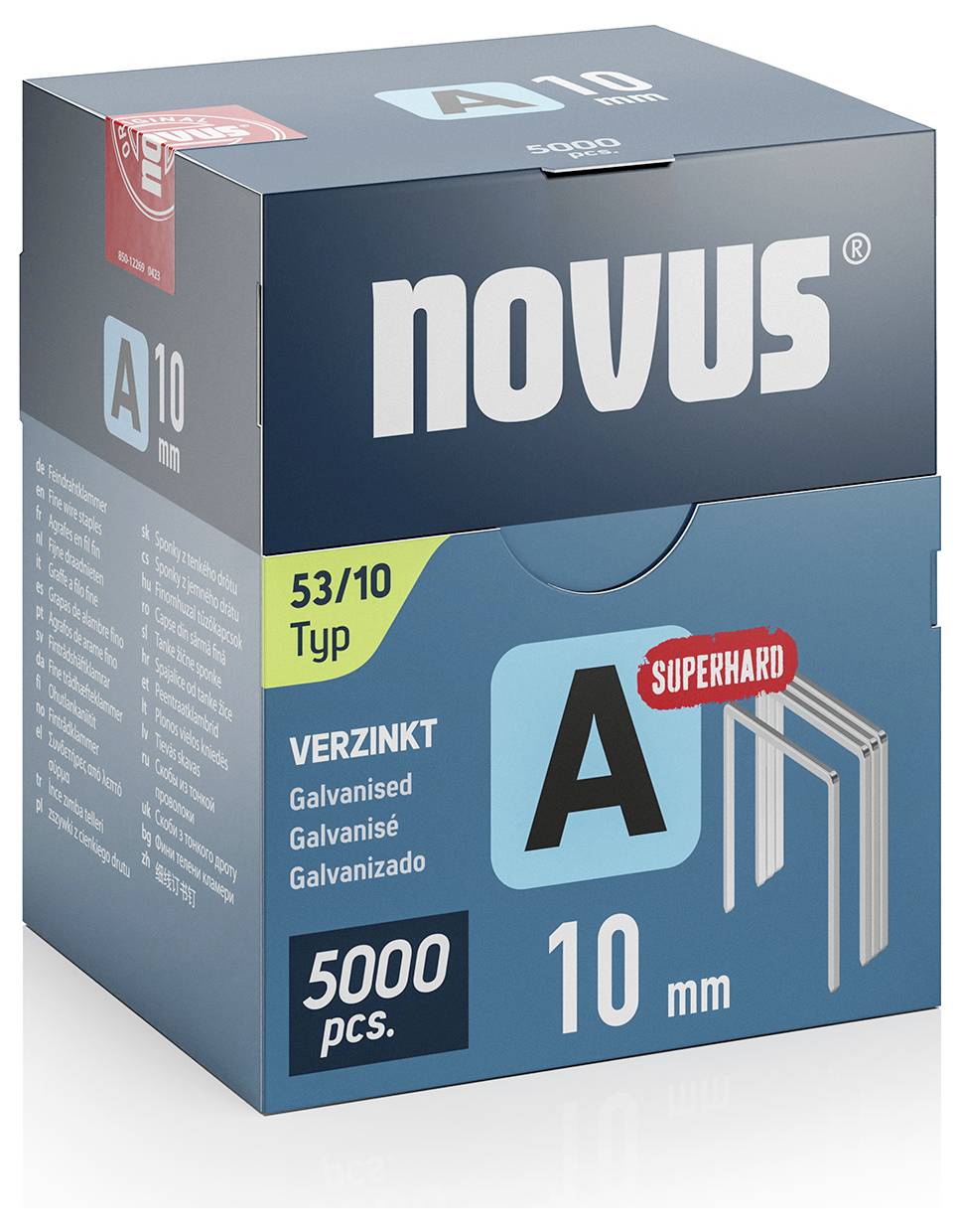 Novus Tools 042-0763 Feindrahtklammern Typ 53 5000 St. Abmessungen (L x B) 10 mm x 11.3 mm