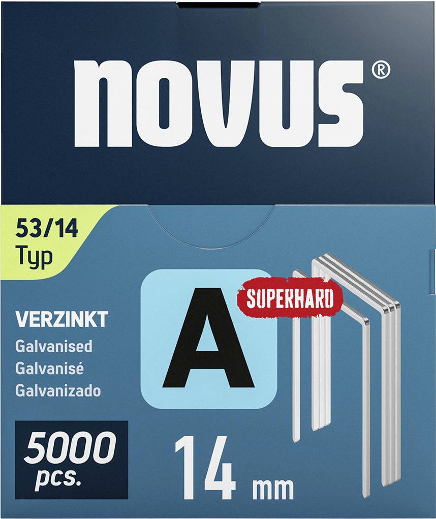 Novus Tools 042-0764 Feindrahtklammern Typ 53 5000 St. Abmessungen (L x B) 14mm x 11.3mm