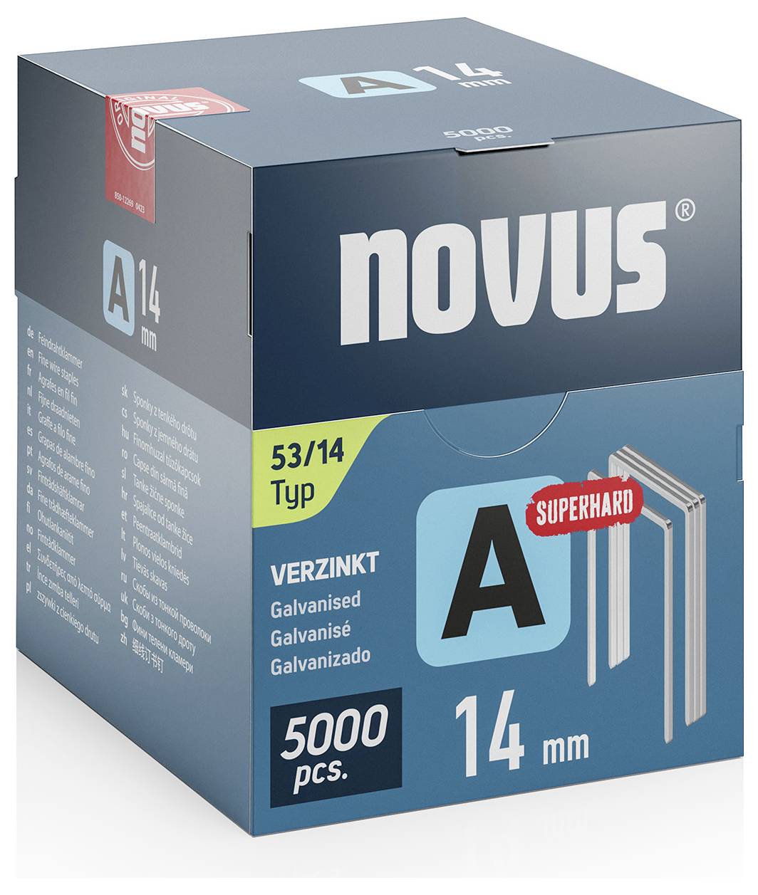 Novus Tools 042-0764 Feindrahtklammern Typ 53 5000 St. Abmessungen (L x B) 14 mm x 11.3 mm