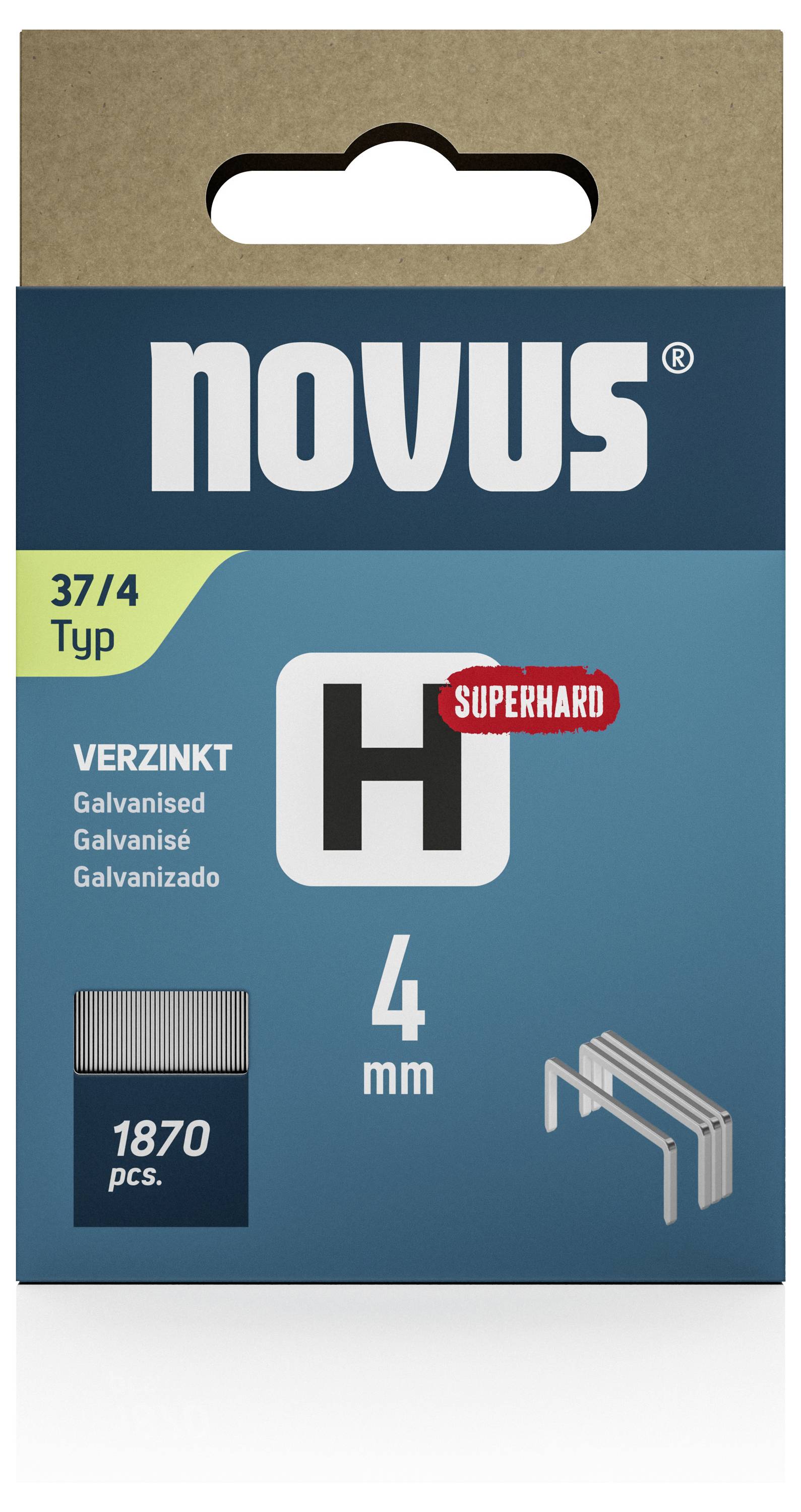 Novus Tools 042-0783 Feindrahtklammern Typ 37 1870 St. Abmessungen (L x B) 4mm x 10.6mm