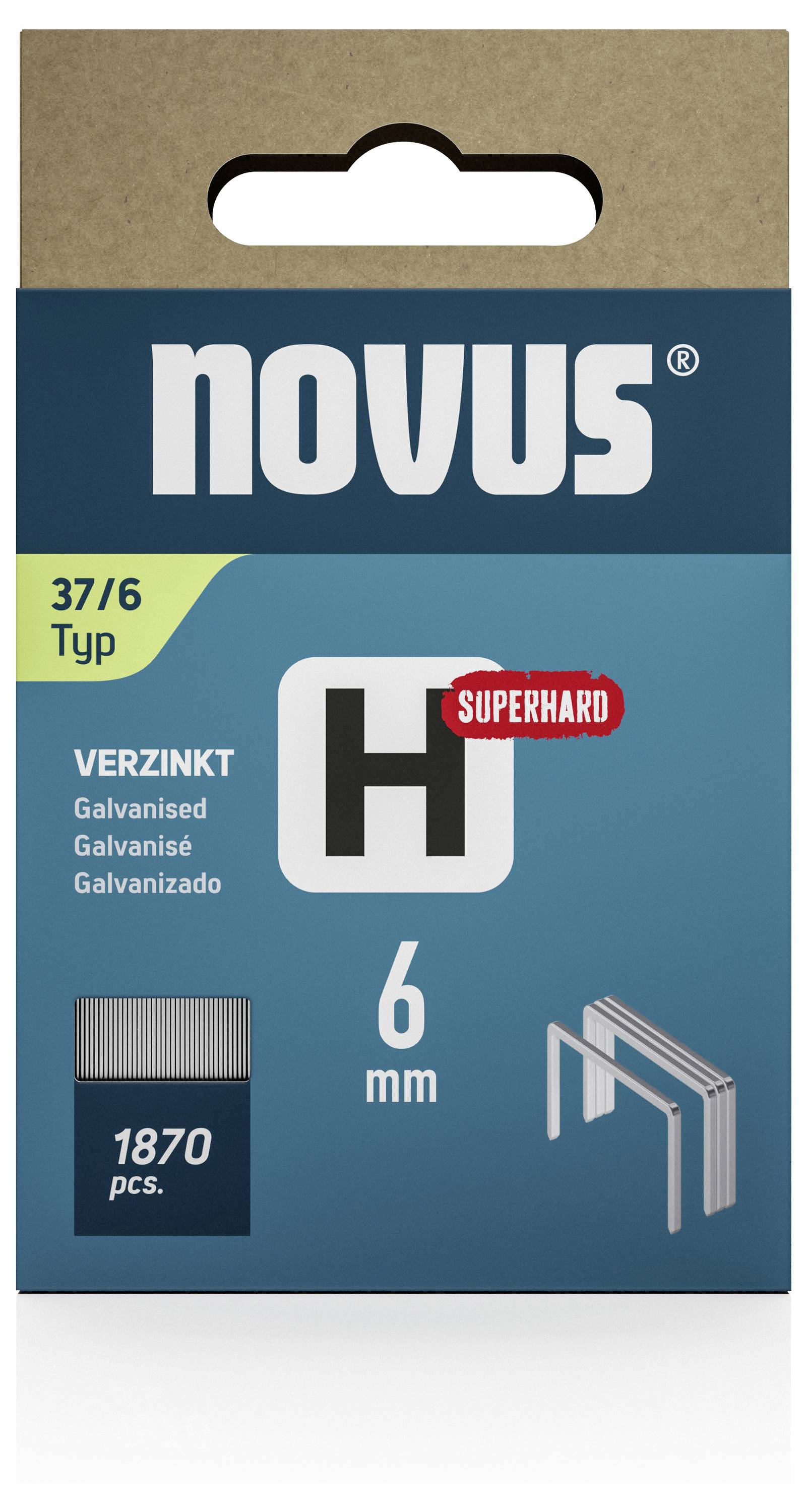 Novus Tools 042-0784 Feindrahtklammern Typ 37 1870 St. Abmessungen (L x B) 6 mm x 10.6 mm