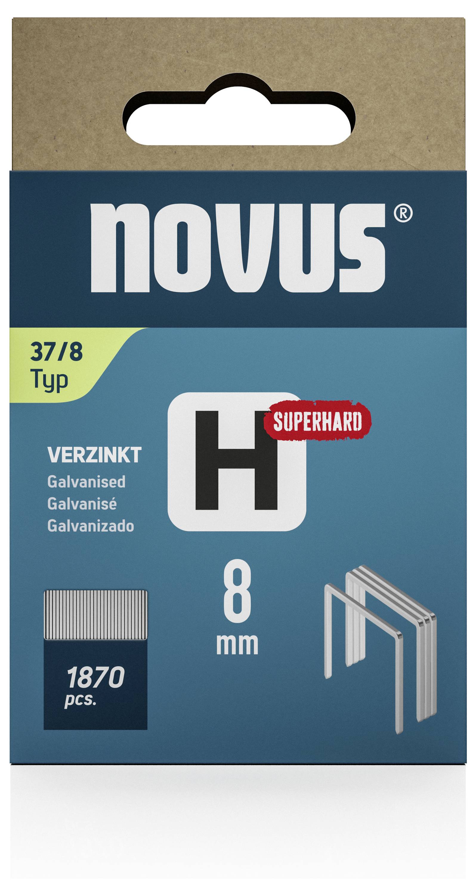 Novus Tools 042-0785 Feindrahtklammern Typ 37 1870 St. Abmessungen (L x B) 8 mm x 10.6 mm
