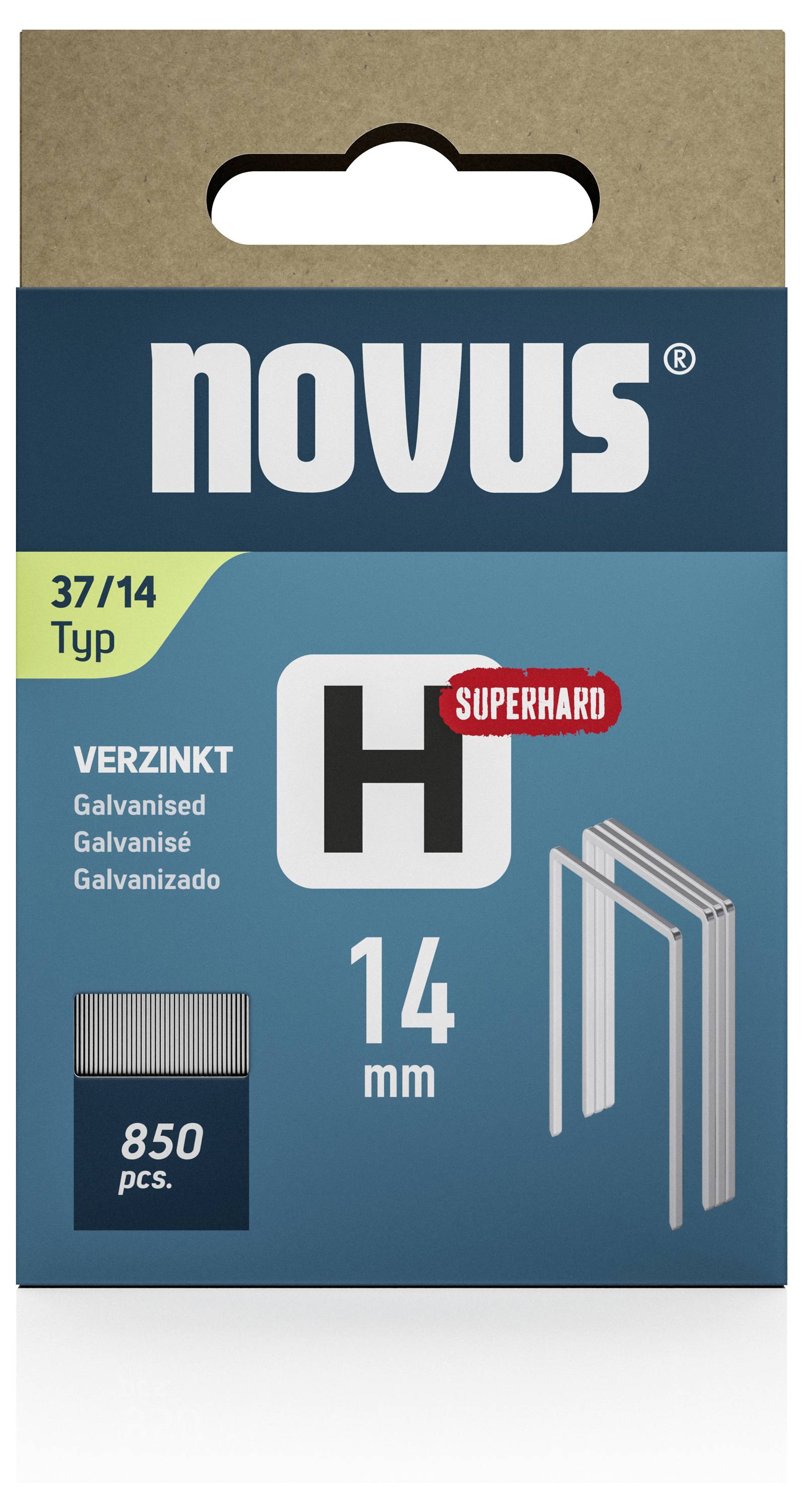 Novus Tools 042-0787 Feindrahtklammern Typ 37 850 St. Abmessungen (L x B) 14mm x 10.6mm