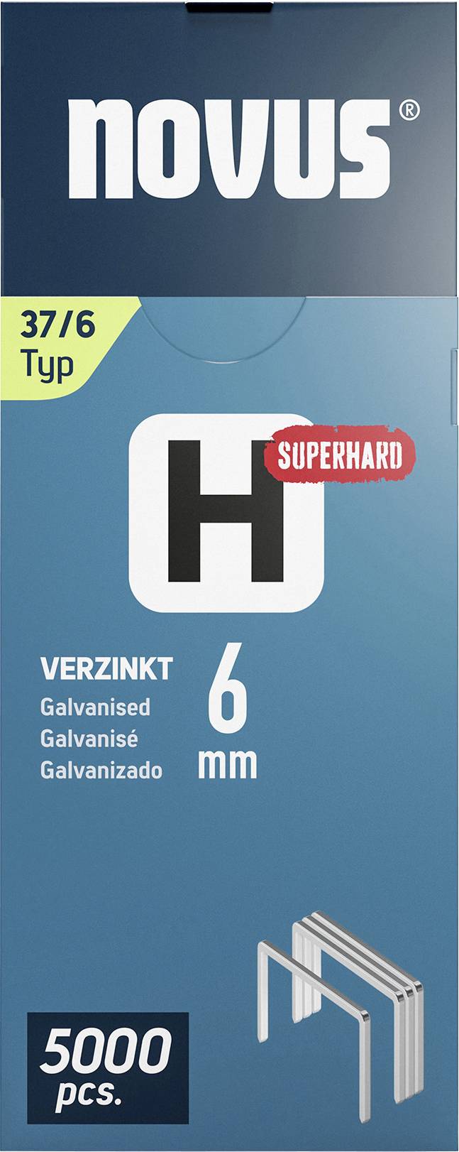 Novus Tools 042-0770 Feindrahtklammern Typ 37 5000 St. Abmessungen (L x B) 6mm x 10.6mm