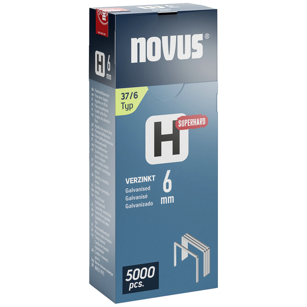 Novus Tools Feindrahtklammern H Typ 37 6mm super hard 5000 St. 042-0770 Abmessungen (L x B) 6 mm x