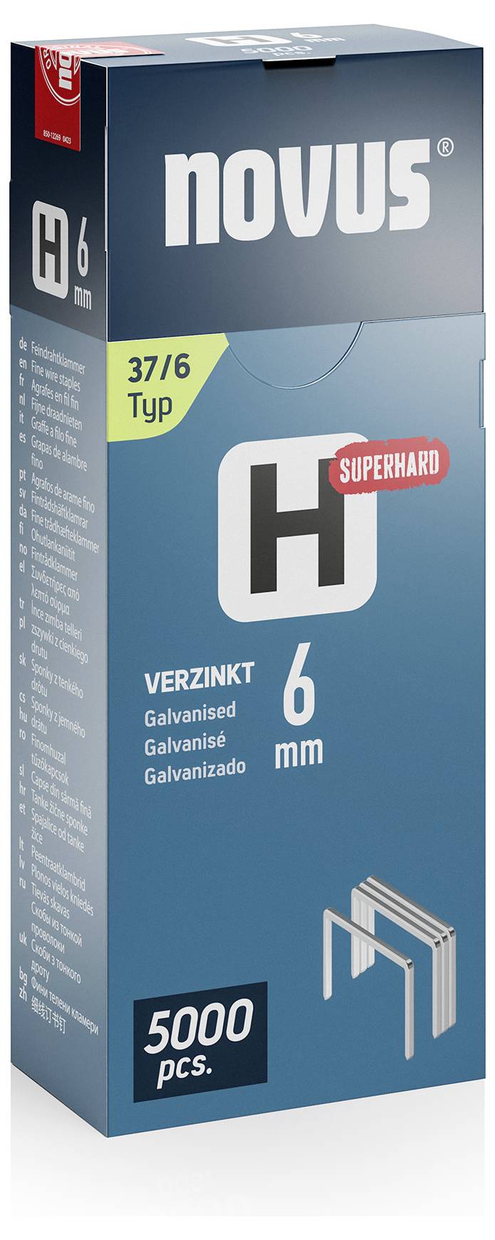 Novus Tools 042-0770 Feindrahtklammern Typ 37 5000 St. Abmessungen (L x B) 6 mm x 10.6 mm