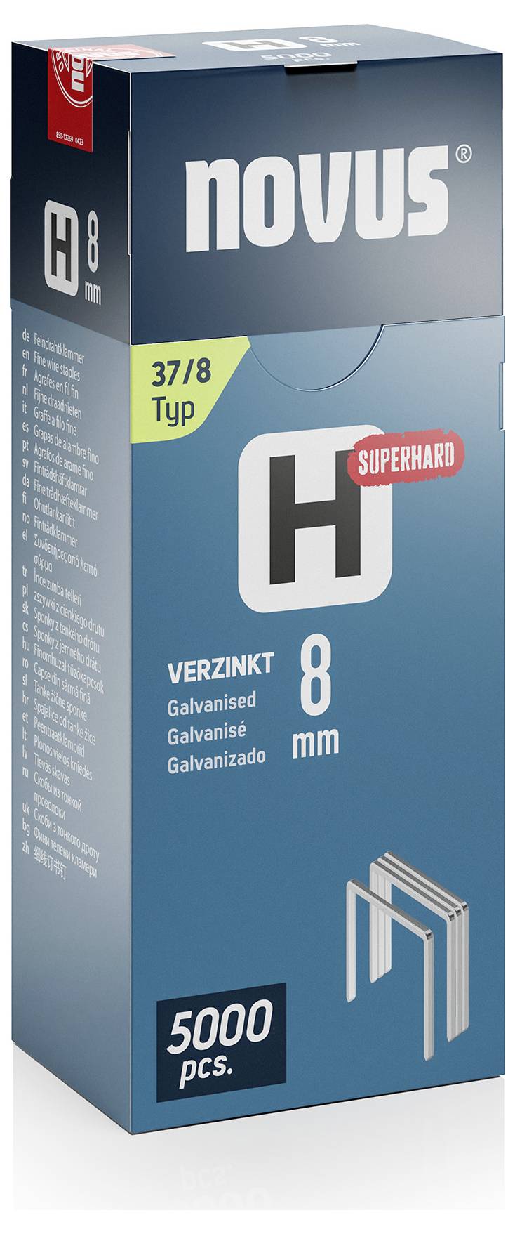 Novus Tools 042-0771 Feindrahtklammern Typ 37 5000 St. Abmessungen (L x B) 8 mm x 10.6 mm