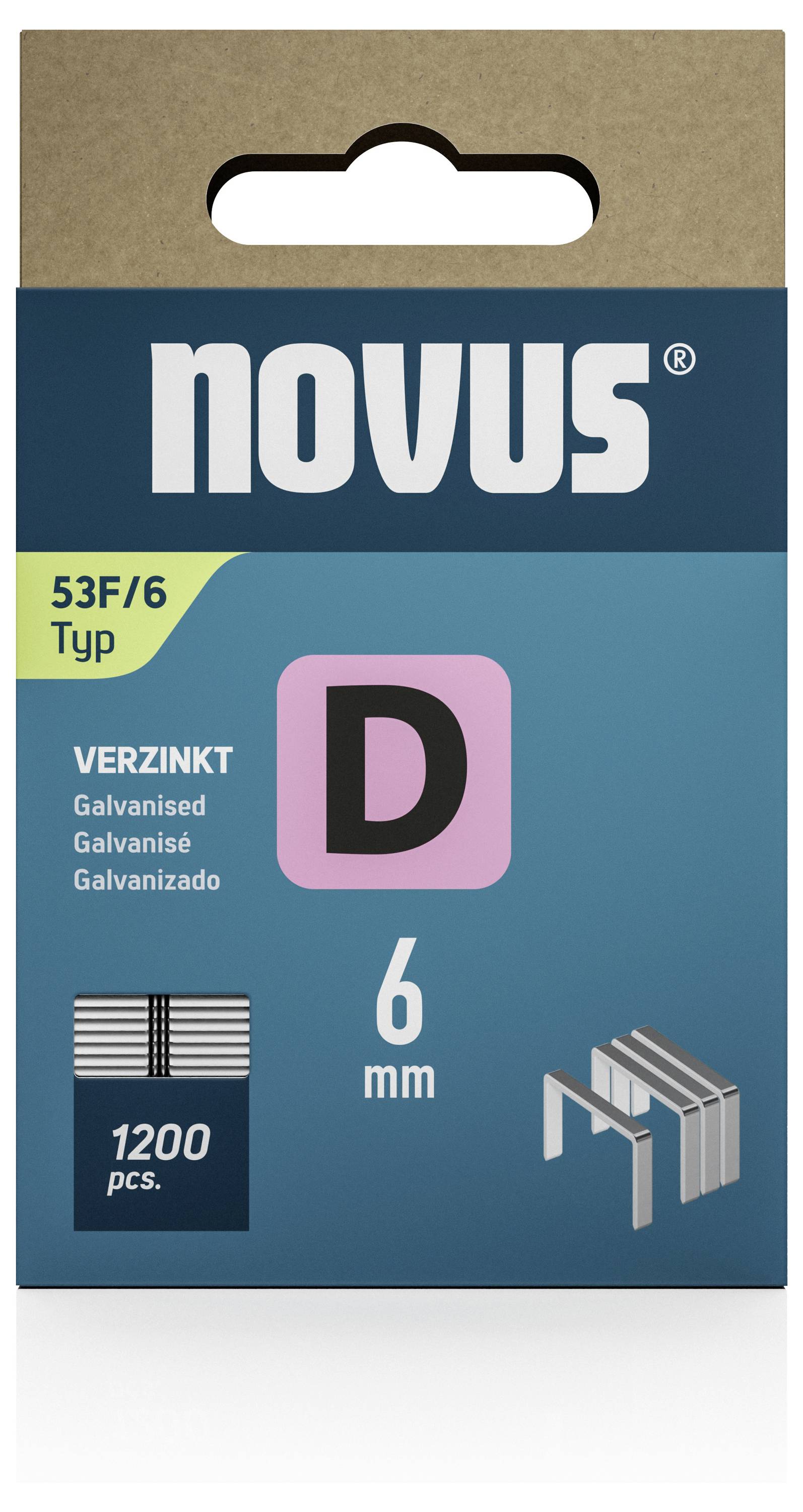 Novus Tools 042-0788 Flachdrahtklammern Typ 53F 1200 St. Abmessungen (L x B) 6mm x 11.3mm