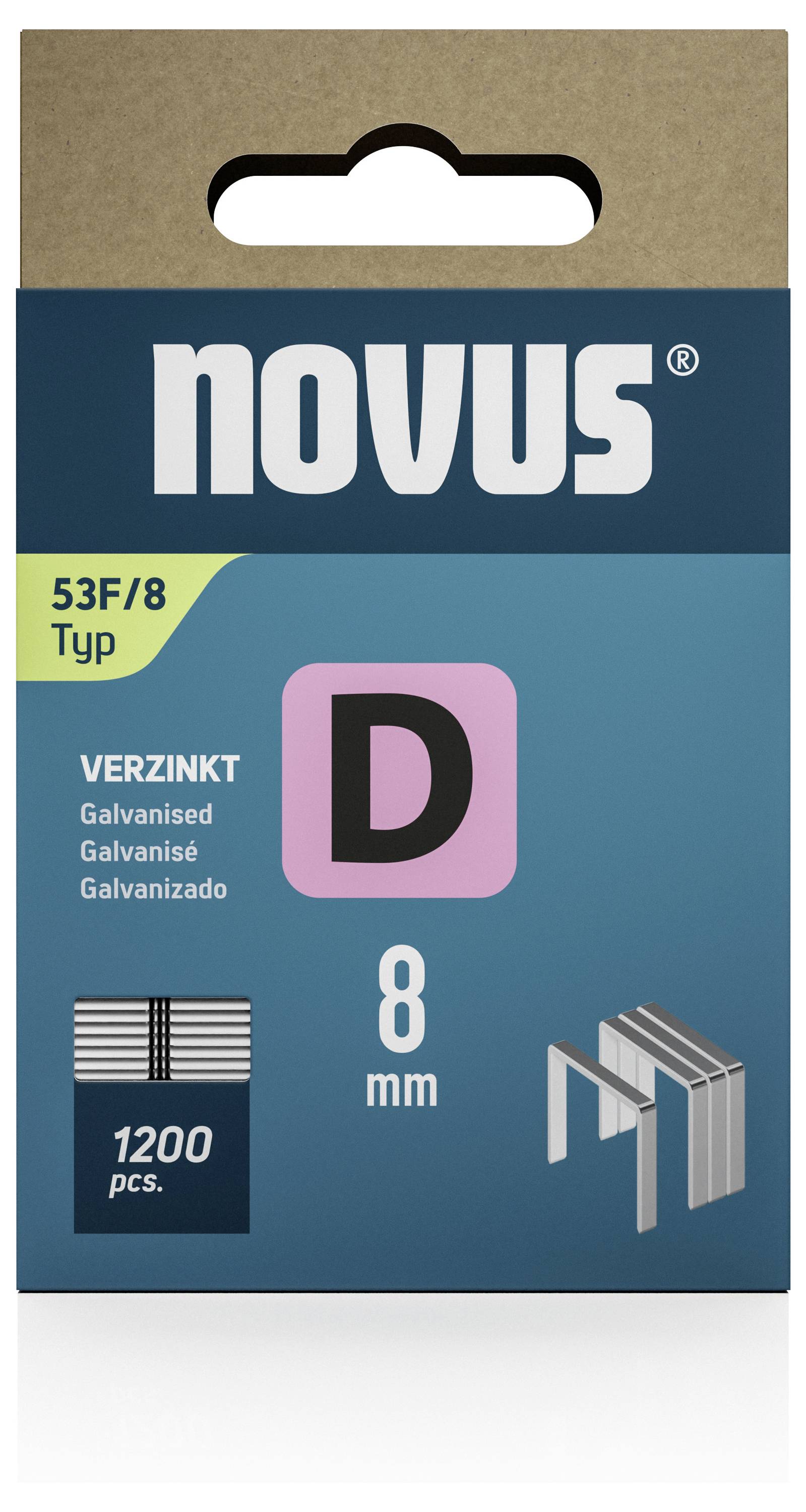 Novus Tools 042-0789 Flachdrahtklammern Typ 53F 1200 St. Abmessungen (L x B) 8 mm x 11.3 mm