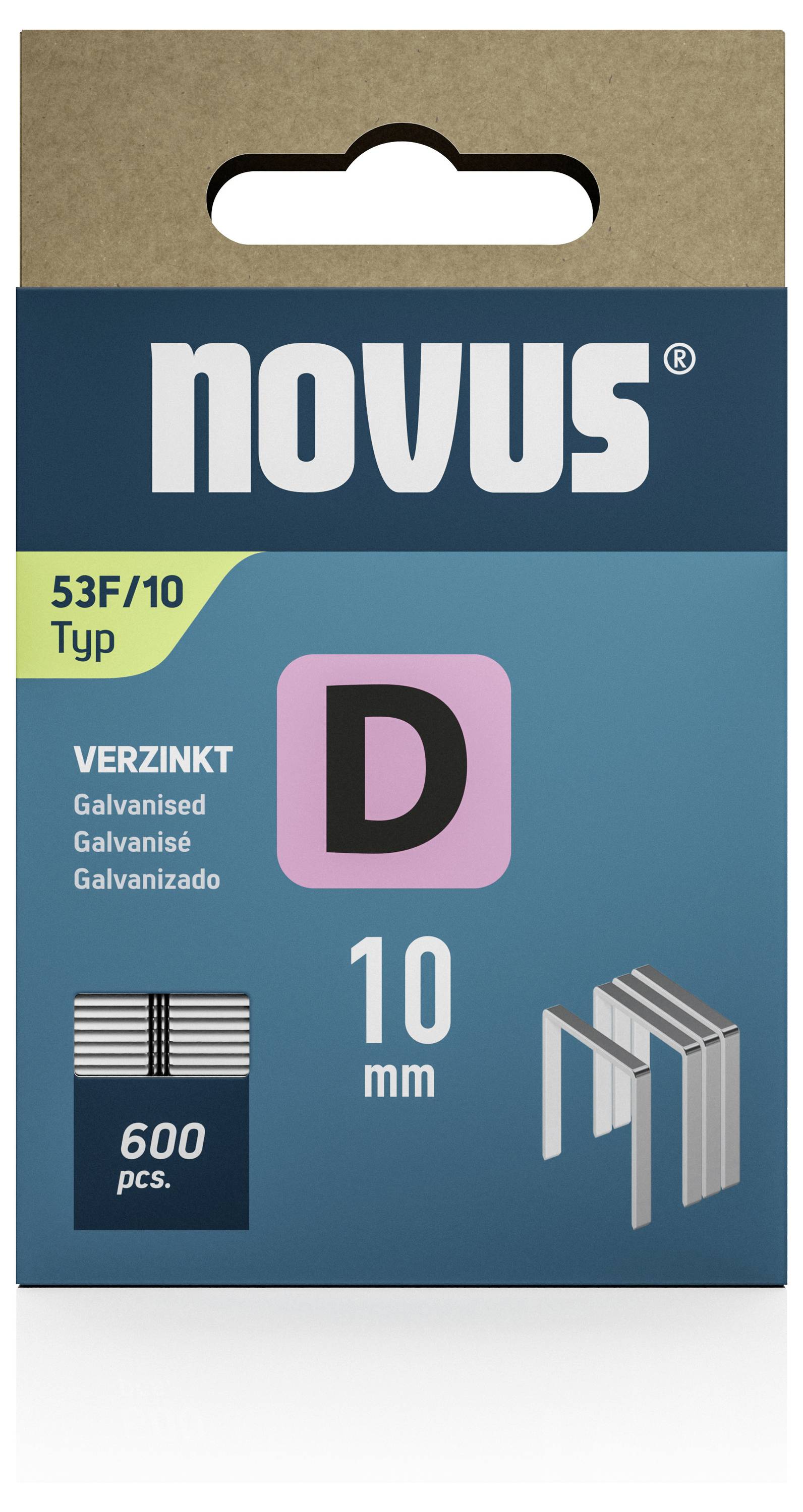 Novus Tools 042-0790 Flachdrahtklammern Typ 53F 600 St. Abmessungen (L x B) 10mm x 11.3mm