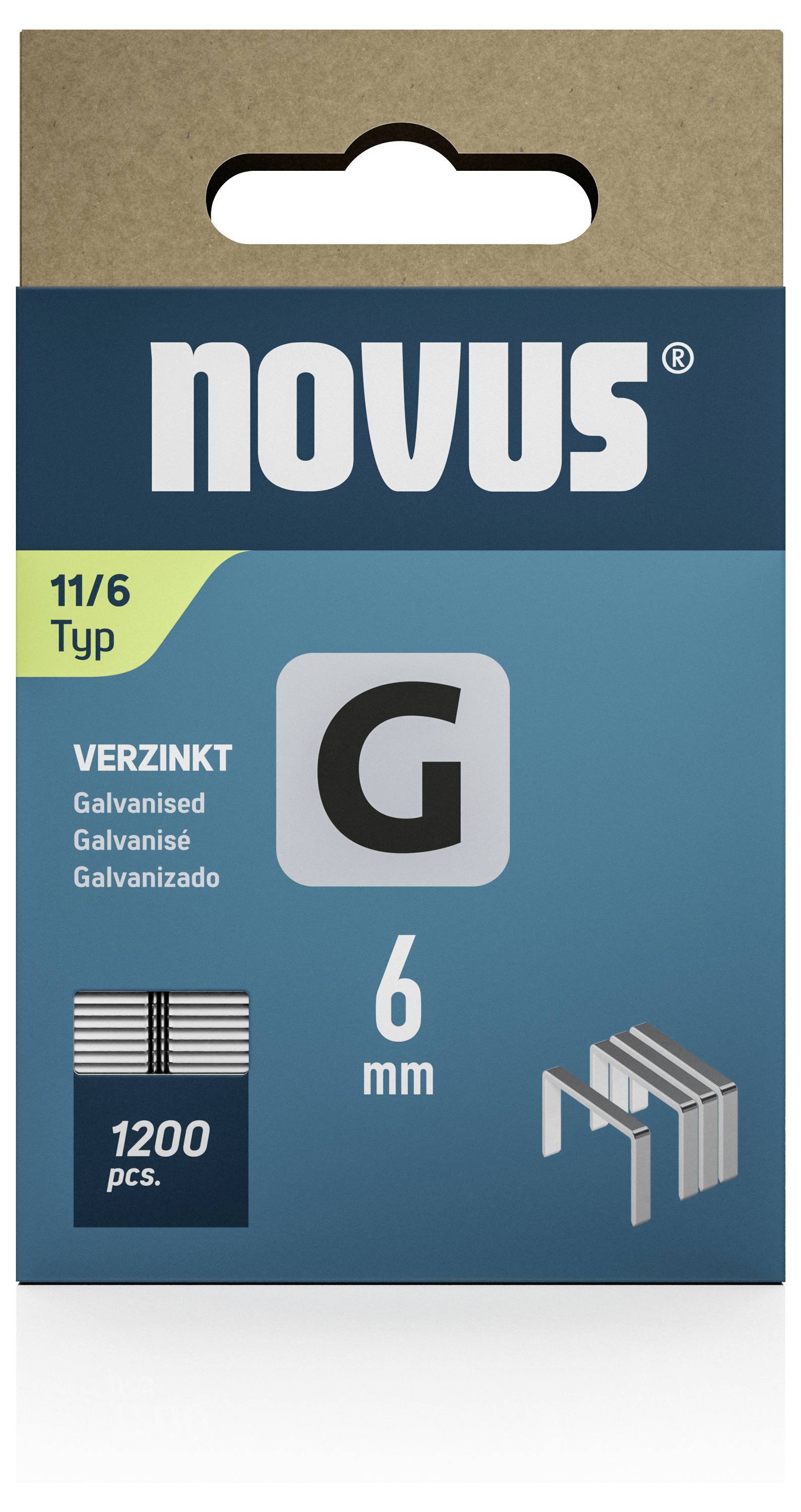 Novus Tools 042-0795 Flachdrahtklammern Typ 11 1200 St. Abmessungen (L x B) 6mm x 10.6mm