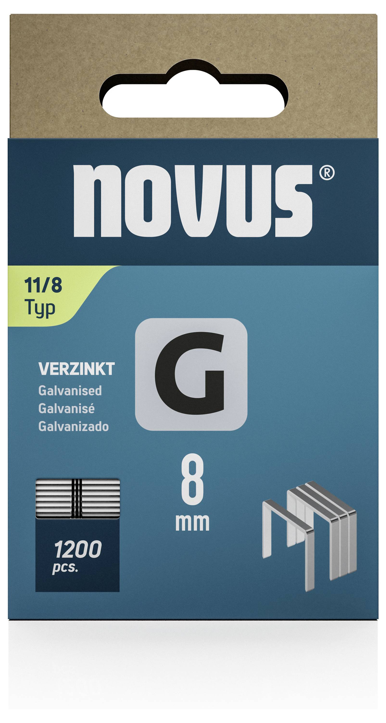 Novus Tools 042-0796 Flachdrahtklammern Typ 11 1200 St. Abmessungen (L x B) 8mm x 10.6mm