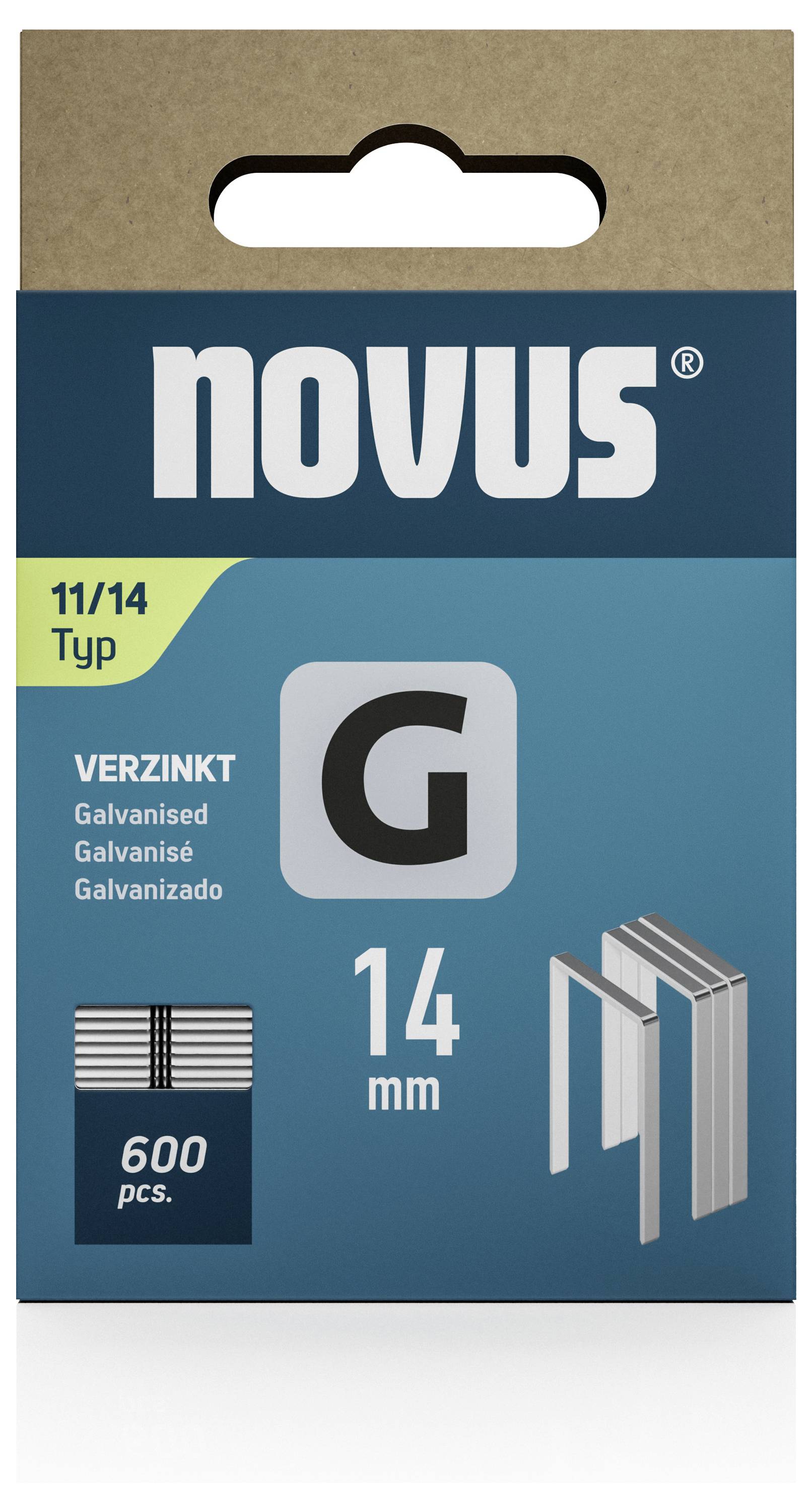 Novus Tools 042-0799 Flachdrahtklammern Typ 11 600 St. Abmessungen (L x B) 14mm x 10.6mm