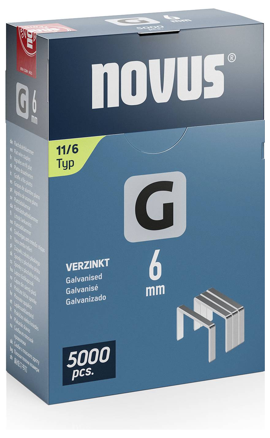 Novus Tools 042-0765 Flachdrahtklammern Typ 11 5000 St. Abmessungen (L x B) 6 mm x 10.6 mm