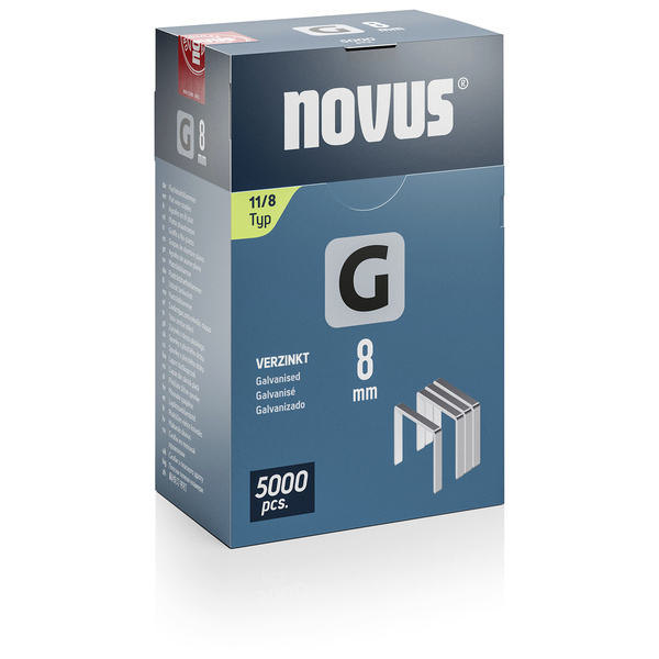 Novus Tools 042-0766 Flachdrahtklammern Typ 11 5000 St. Abmessungen (L x B) 8mm x 10.6mm