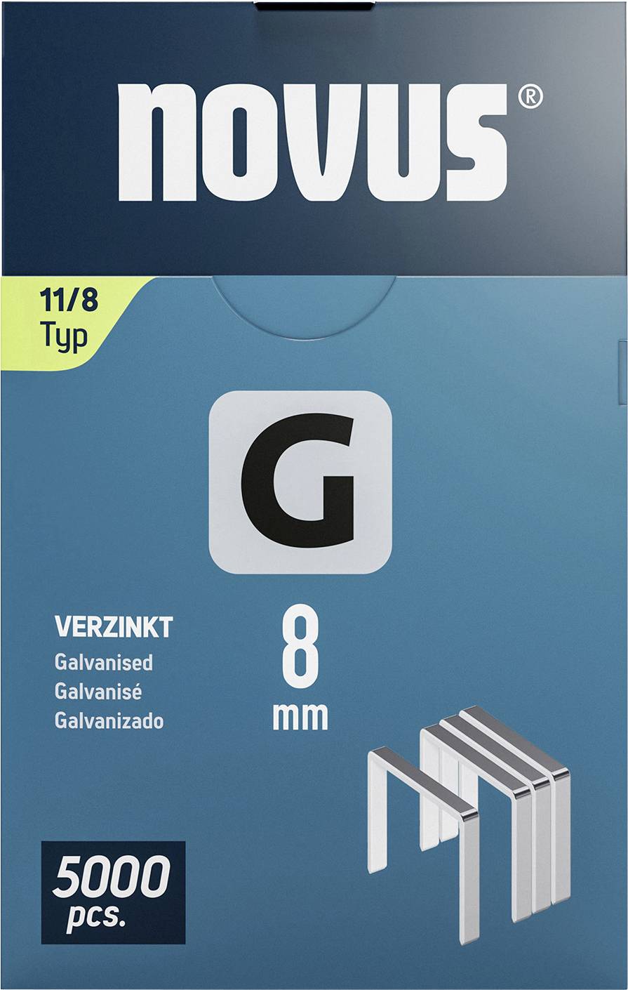 Novus Tools 042-0766 Flachdrahtklammern Typ 11 5000 St. Abmessungen (L x B) 8mm x 10.6mm