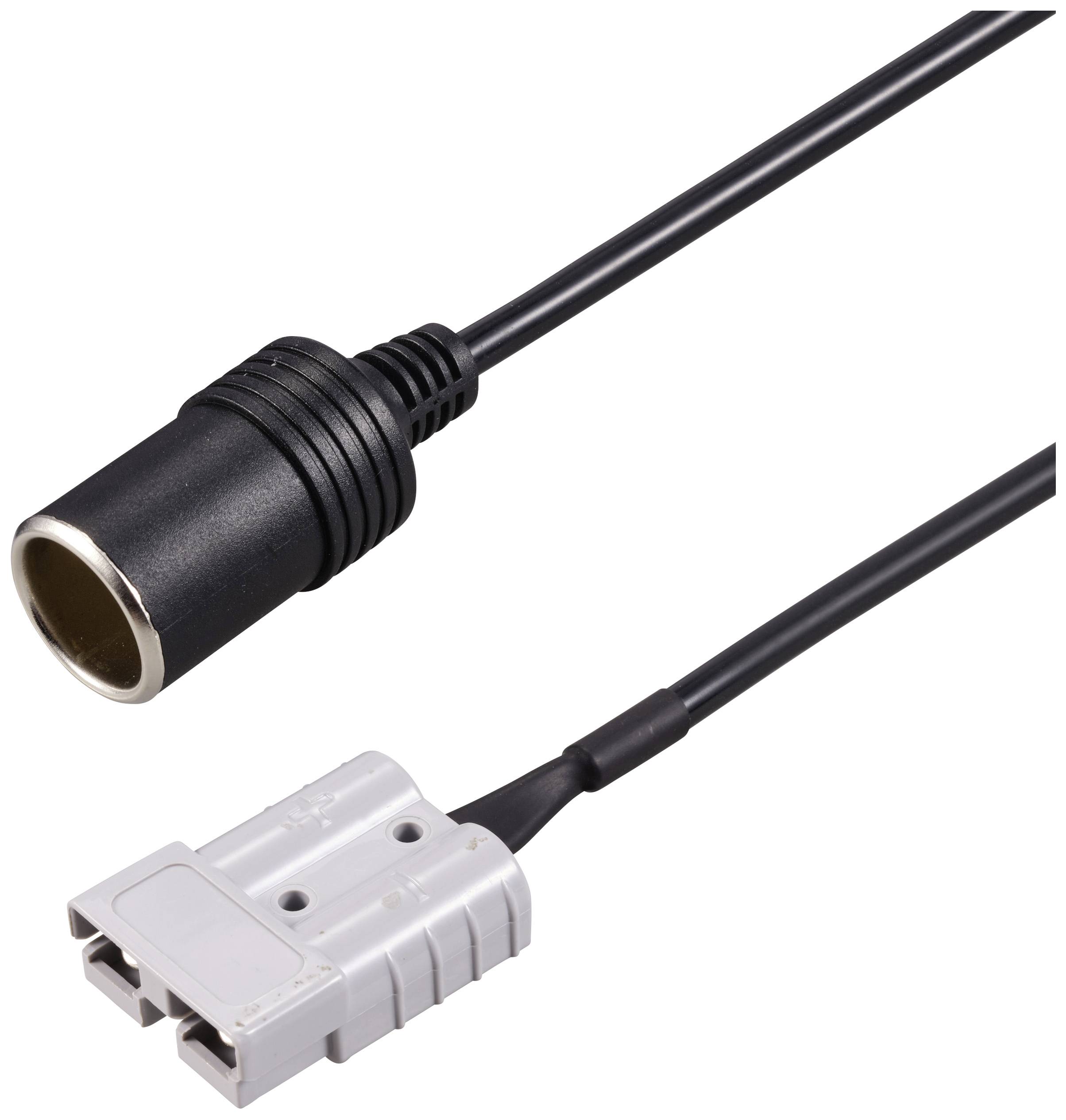 Hochstrom Batteriesteckverbinder auf KFZ Zigarettenanzünder-Buchse TC-12195696 Schwarz TRU COMPONENTS Inhalt: 1 St.