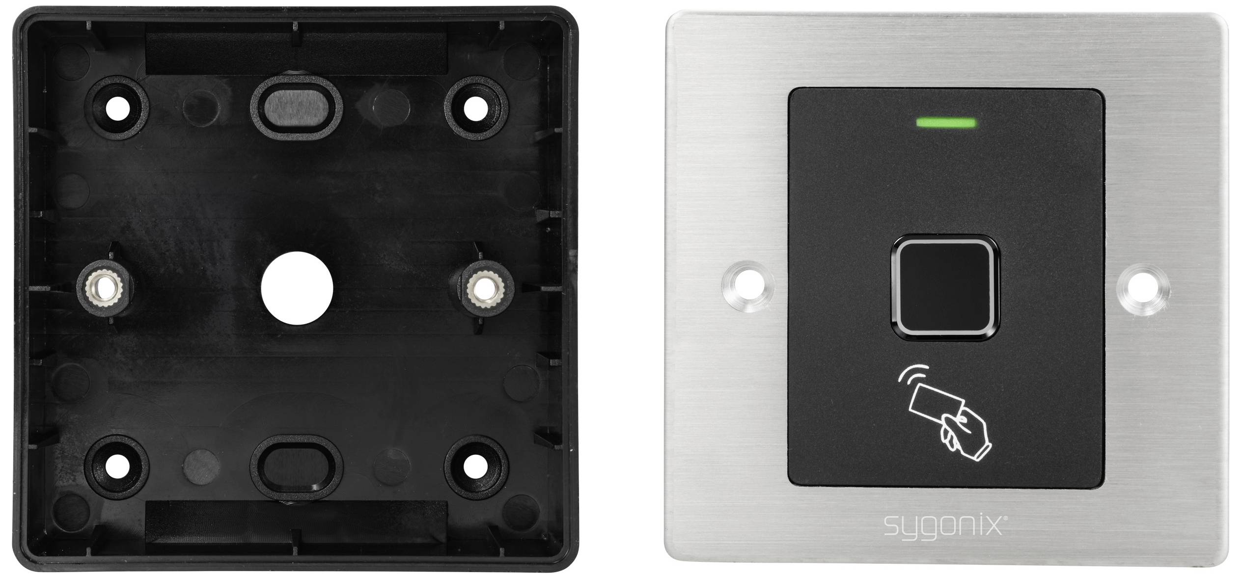 Sygonix SY-6097868 Fingerprint/RFID Zugangssystem Unterputz 12 V/DC, 18 V/DC IP66