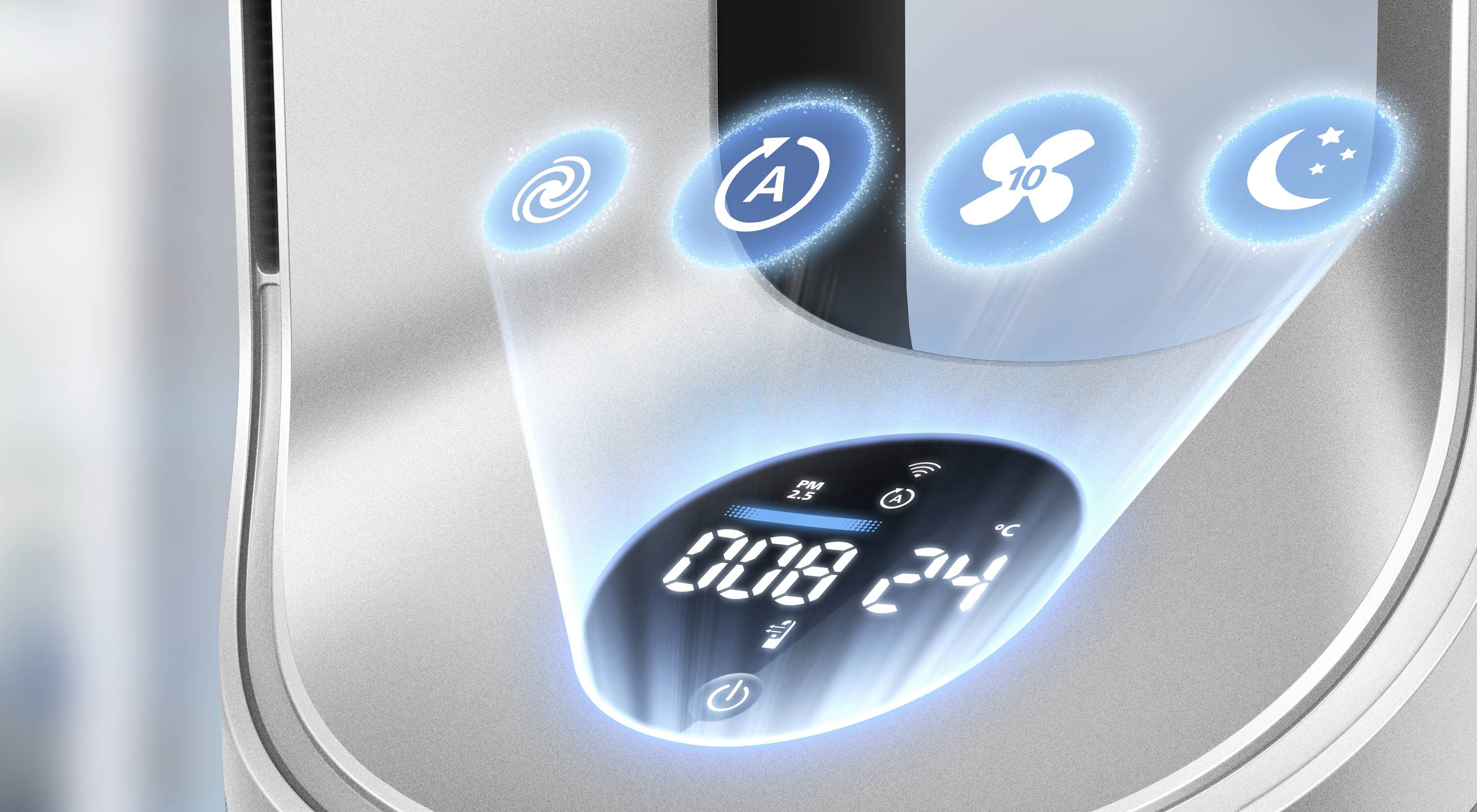 Philips AMF870/15 8000 Series Luftreiniger 70 m² Grau, Silber