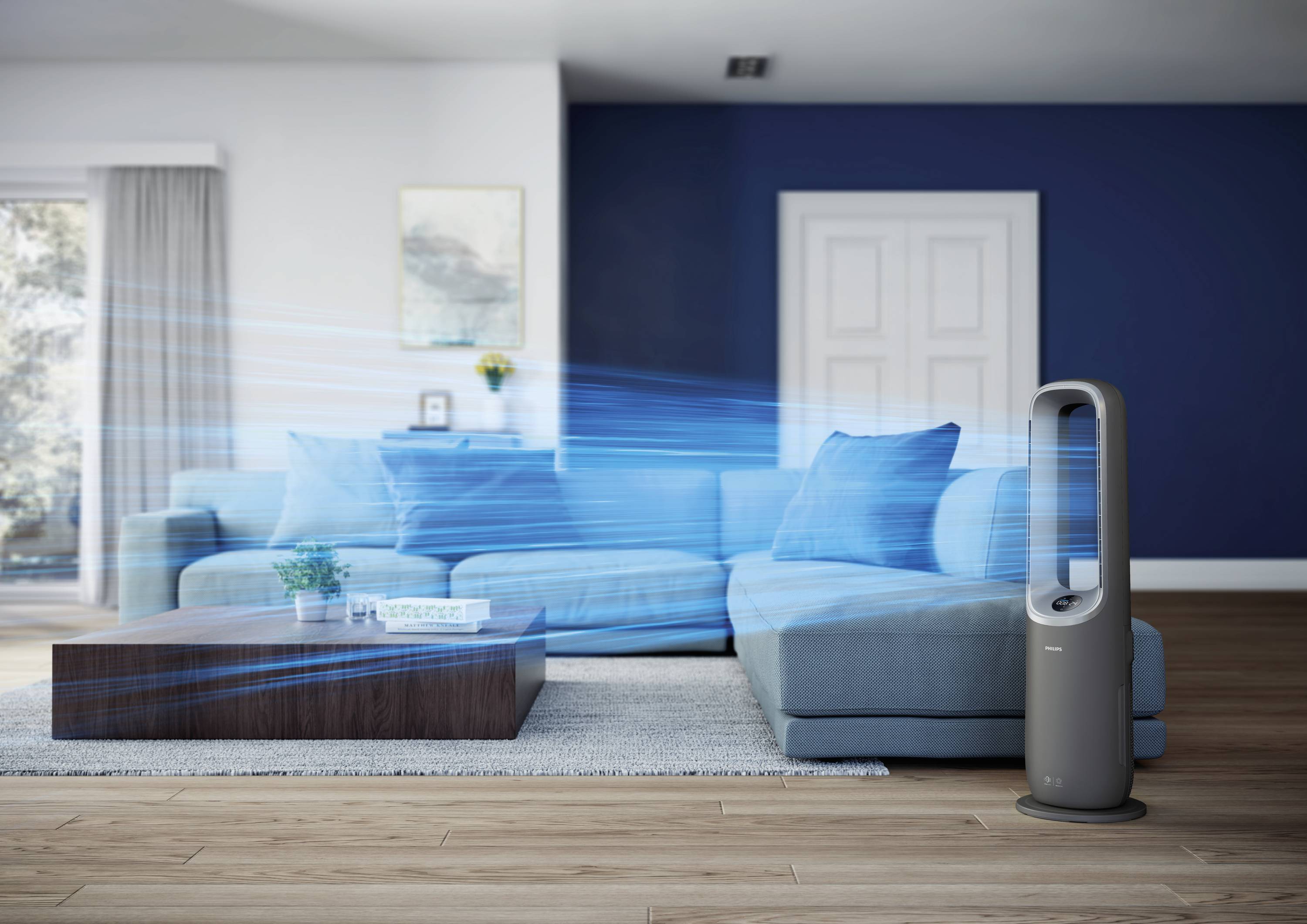 Philips AMF870/15 8000 Series Luftreiniger 70 m² Grau, Silber