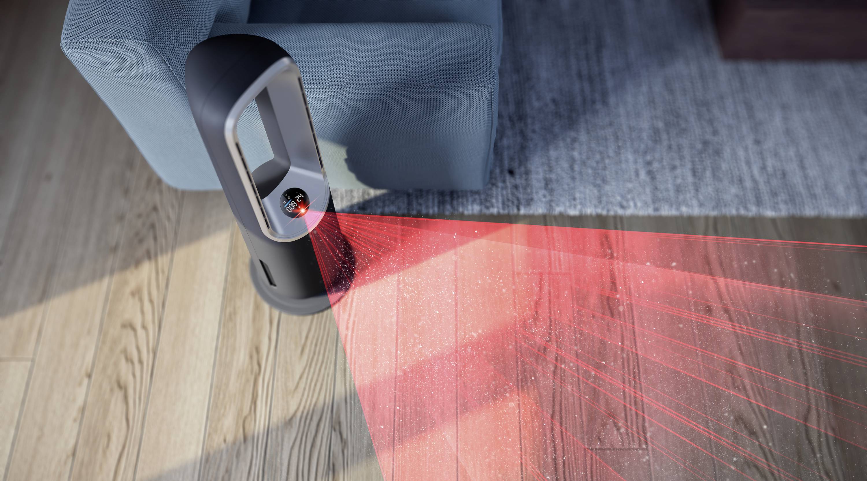 Philips AMF870/15 8000 Series Luftreiniger 70 m² Grau, Silber