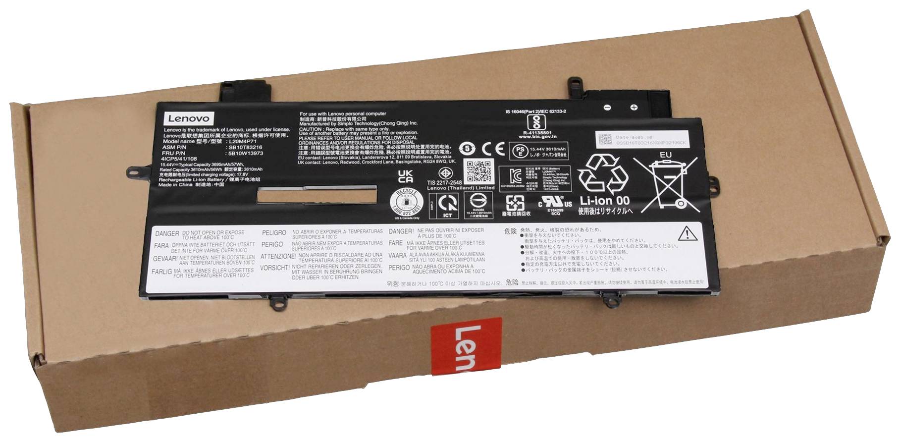 Lenovo Notebook-Akku 5B10W13974 15.44V 3695 mAh