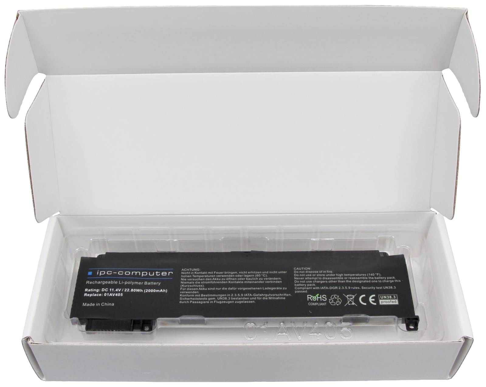 Ipc-computer Notebook-Akku 01AV405 REPLACE 11.4V 2000 mAh Lenovo