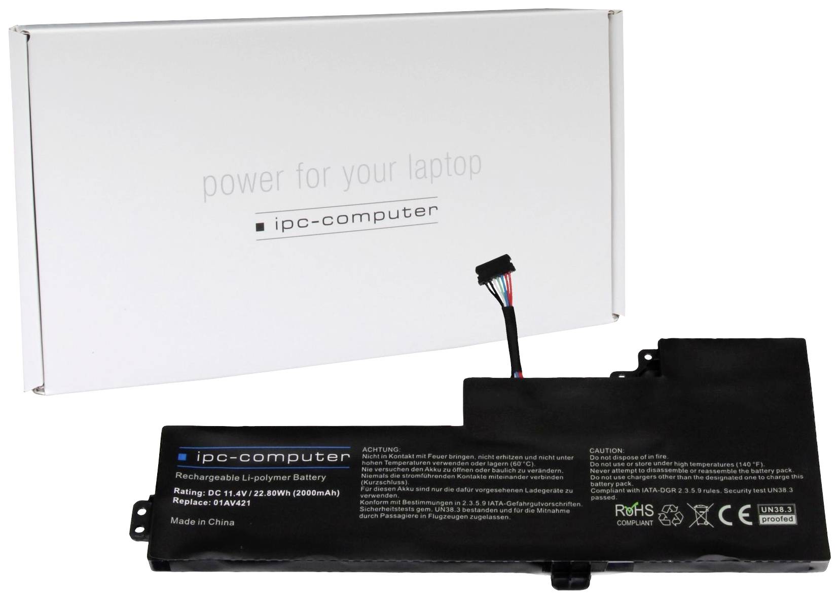 Ipc-computer Notebook-Akku 01AV421 REPLACE 11.4V 2000 mAh Lenovo