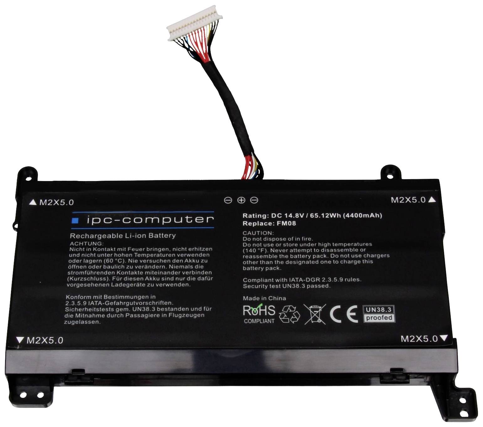 Ipc-computer Notebook-Akku FM08(16P) REPLACE 14.8V 4400 mAh HP