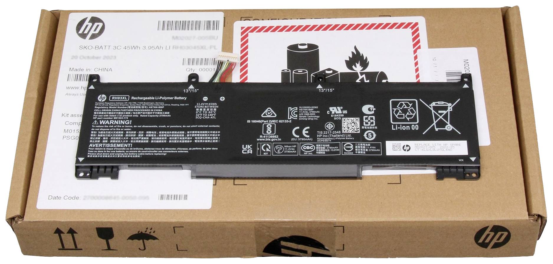 HP Notebook-Akku M02027-005 11.4V 3790 mAh