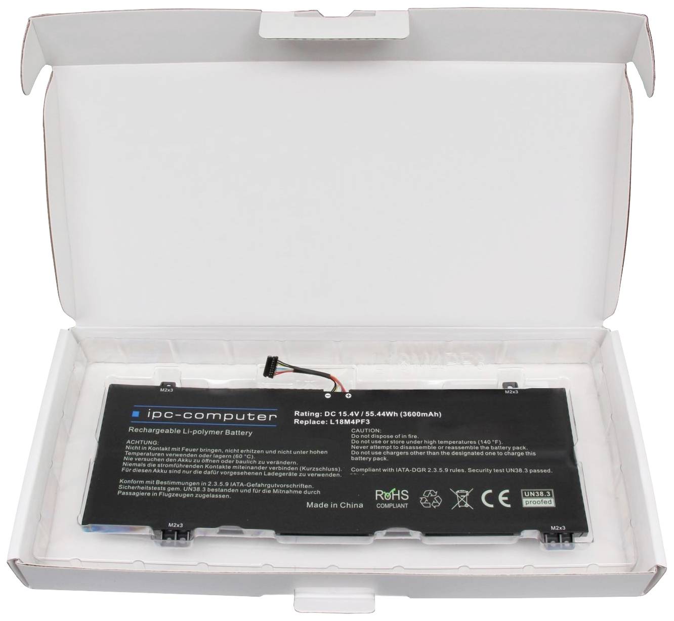 Ipc-computer Notebook-Akku L18M4PF3 REPLACE 15.4V 3600 mAh Lenovo