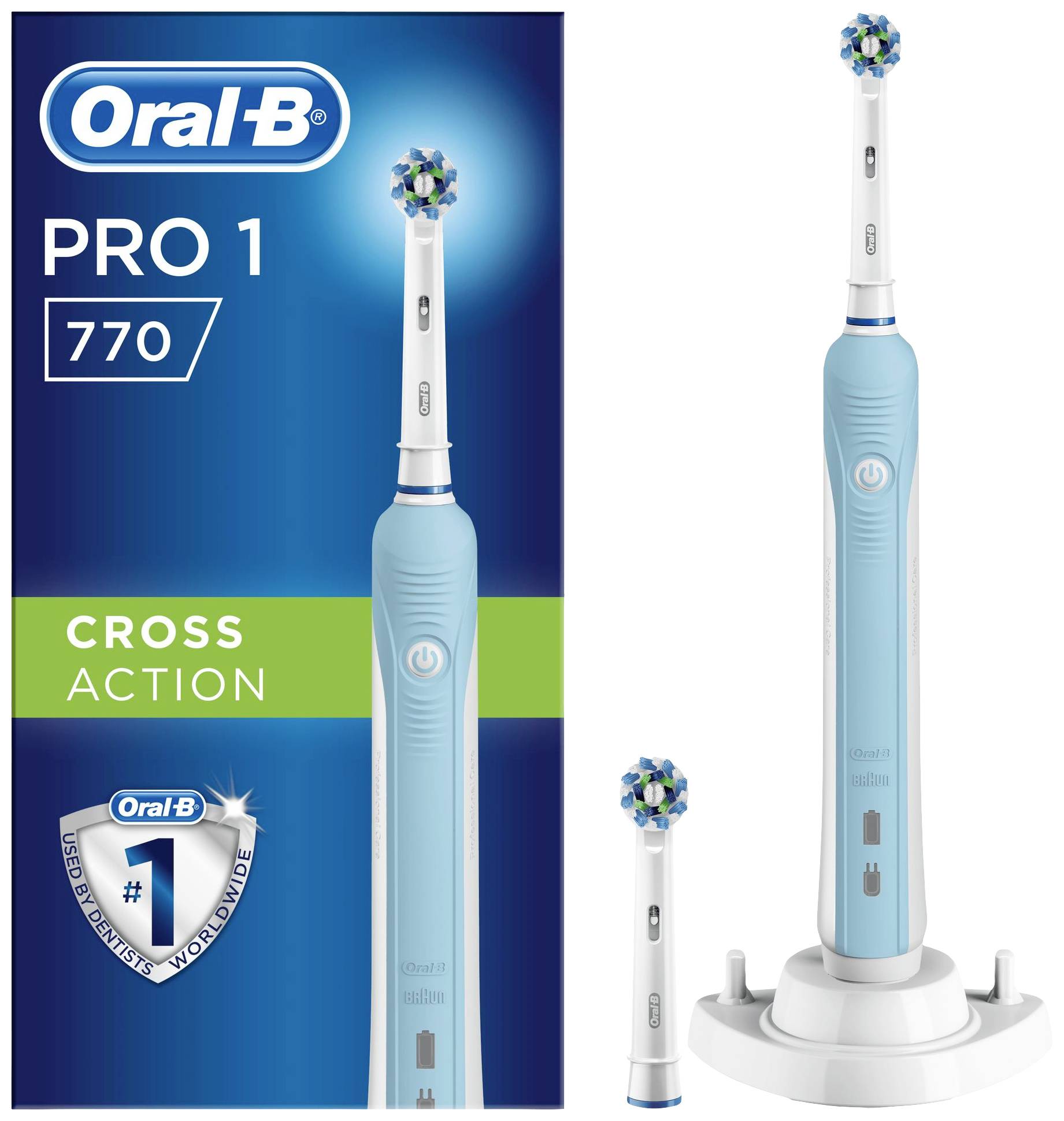Oral-B Pro 770 Cross Action 1124825 Elektrische Zahnbürste Rotierend/Pulsierend Weiß, Türkis
