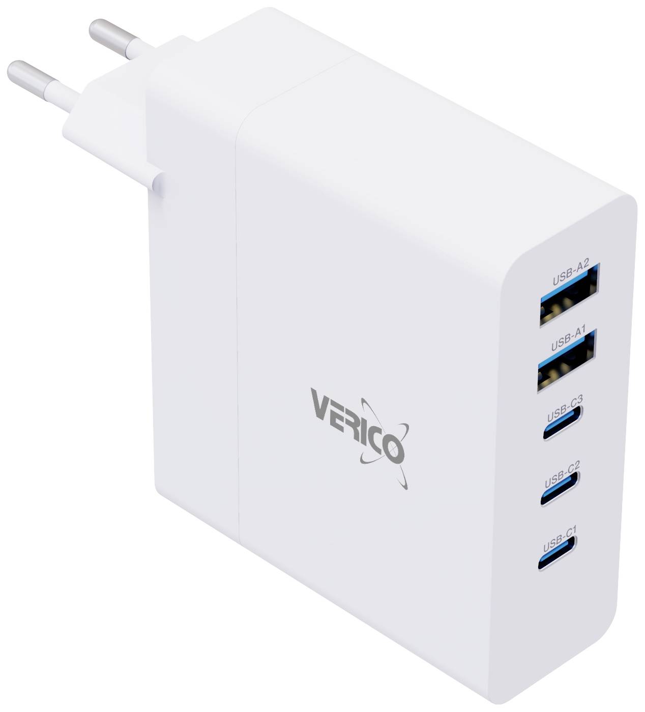 Verico Mojo 140W GaN 5 USB Ladegerät 140W 2x USB-A, 3x USB-C® USB PD 3.0 Weiß Innenbereich