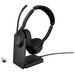 Jabra Evolve2 55 MS Stereo Computer On Ear Kopfhörer Bluetooth® Stereo Schwarz Mikrofon-Rauschunter