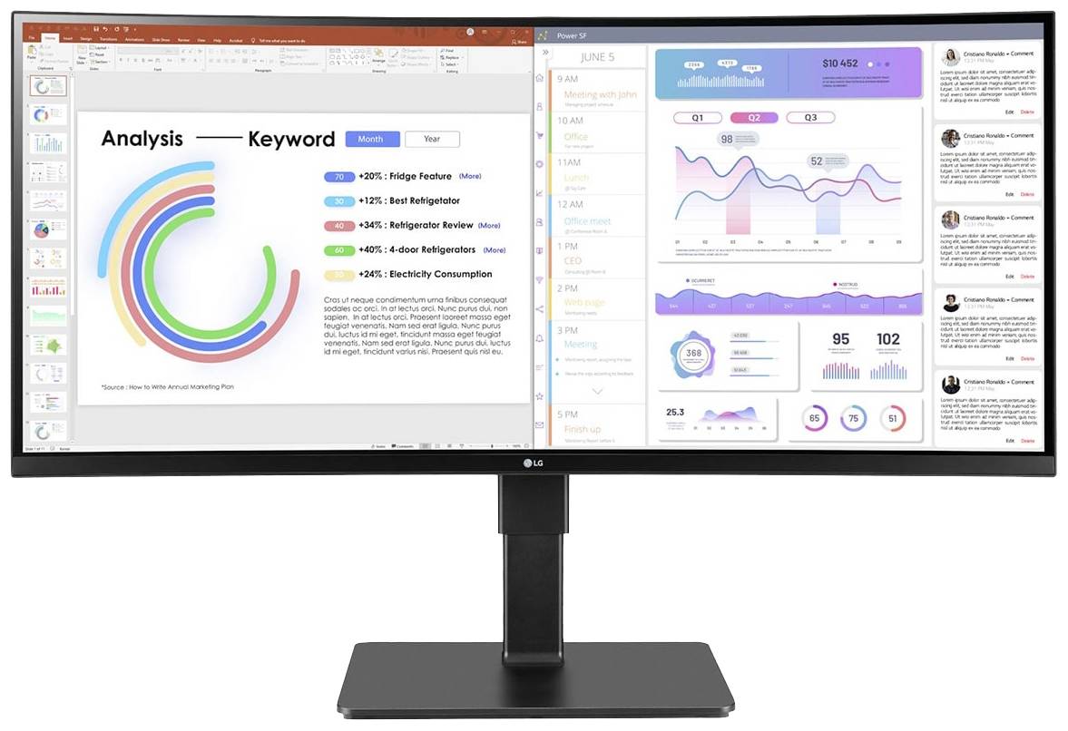 LG Electronics 34BQ77QC-B UltraWide™ LED-Monitor EEK G (A - G) 86.4cm (34 Zoll) 3440 x 1440 Pixel 21:9 5 ms HDMI®, DisplayPort