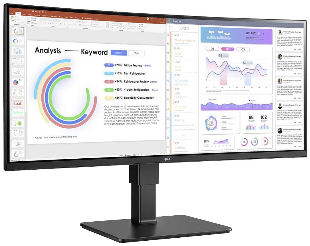 LG Electronics 34BQ77QC-B UltraWide™ LED-Monitor EEK G (A - G) 86.4cm (34 Zoll) 3440 x 1440 Pixel 21:9 5 ms HDMI®, DisplayPort