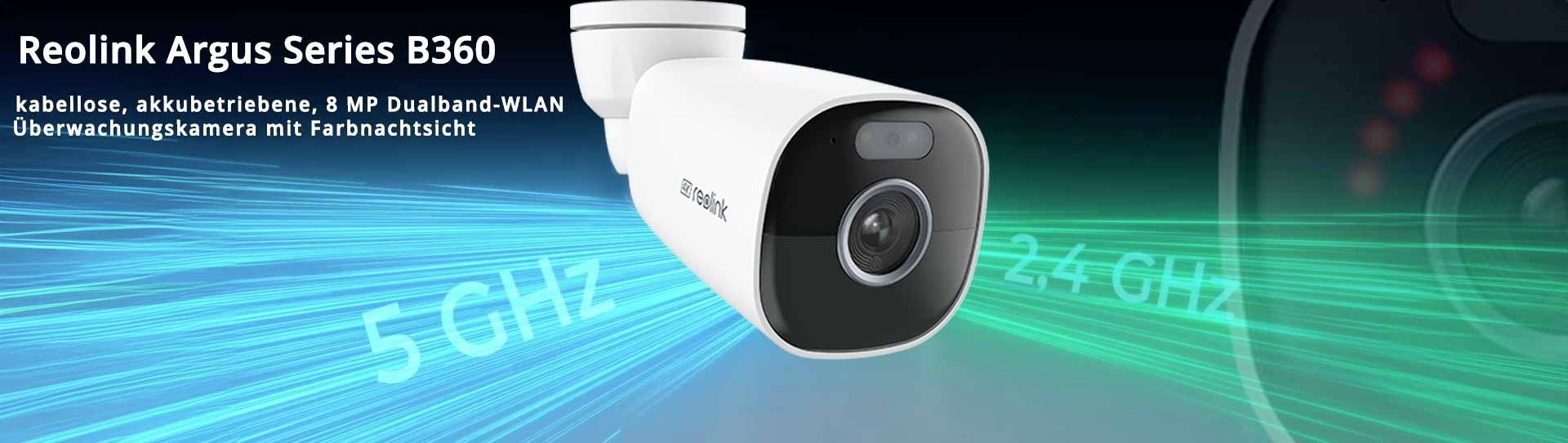 Reolink Argus Series B360 WLAN IP Überwachungskamera 3840 x 2160 Pixel