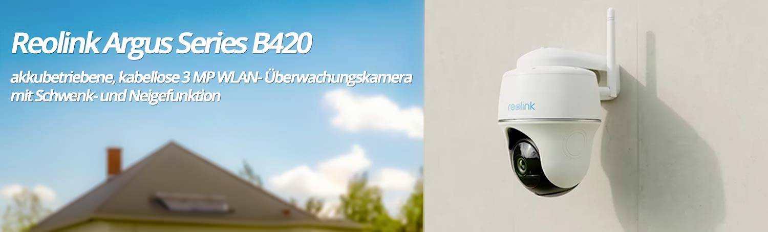 Reolink Argus Series B420 WLAN IP Überwachungskamera 2304 x 1296 Pixel