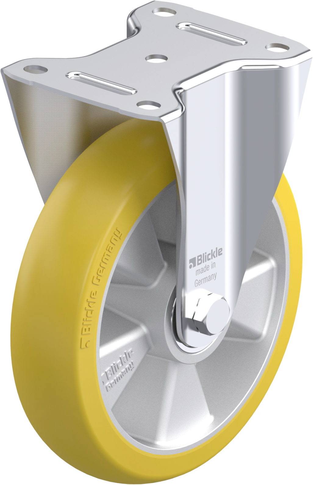 Blickle 879921 B-ALTH 200K-CO Stahlblech-Bockrolle Rad-Durchmesser: 200mm Tragfähigkeit (max.): 400kg 1St.