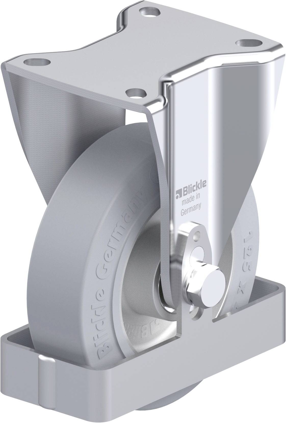 Blickle 908136 BH-ALEV 125K-1-SG-FS Stahlblech-Bockrolle Rad-Durchmesser: 125mm Tragfähigkeit (max.): 250kg 1St.