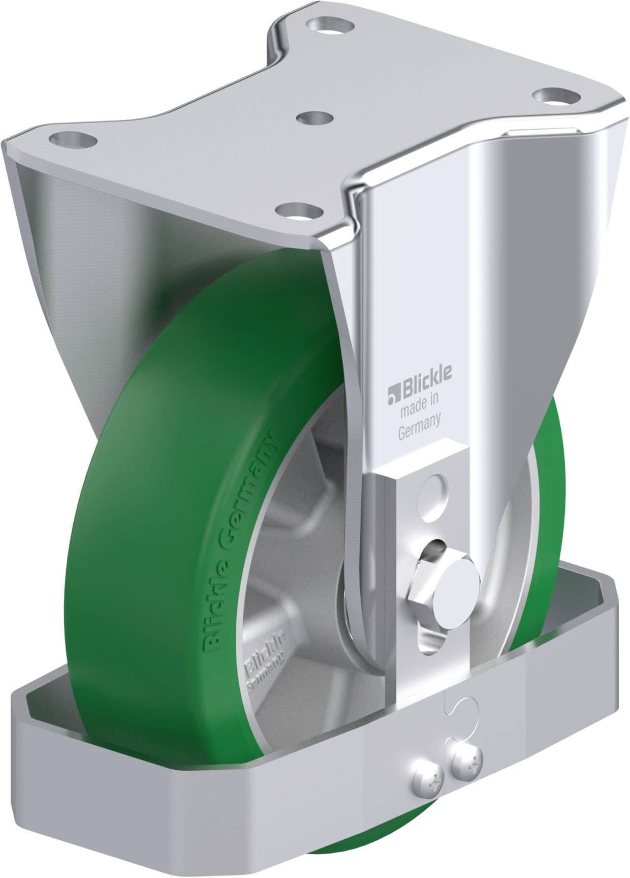 Blickle 755928 BH-ALST 160K-FS Stahlblech-Bockrolle Rad-Durchmesser: 160mm Tragfähigkeit (max.): 580kg 1St.