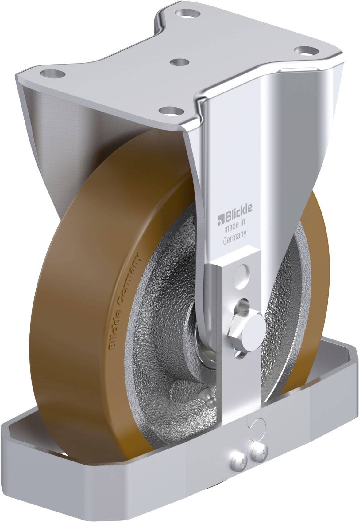 Blickle 939530 BH-GB 180K-FS Stahlblech-Bockrolle Rad-Durchmesser: 180mm Tragfähigkeit (max.): 900kg 1St.