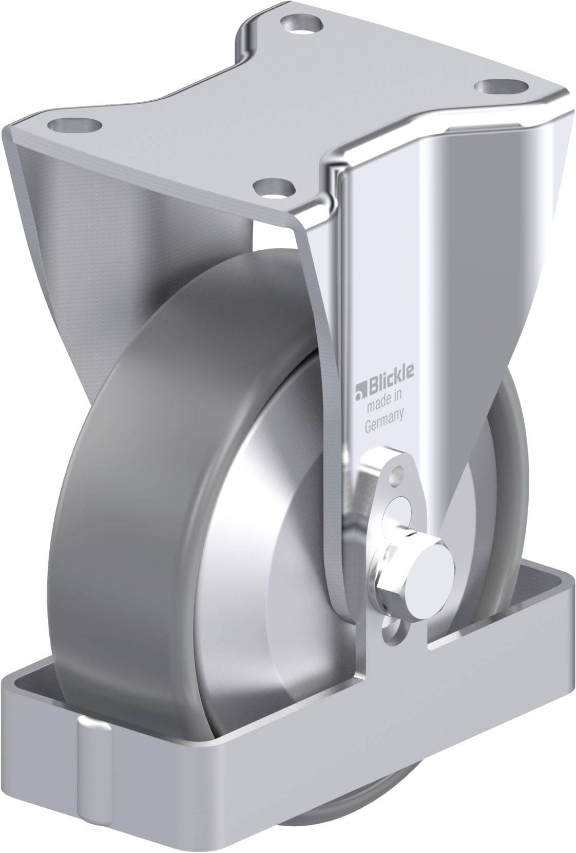 Blickle 946576 BH-PO 125G-1-ELS-FA-FS Stahlblech-Bockrolle Rad-Durchmesser: 125mm Tragfähigkeit (max.): 300kg 1St.